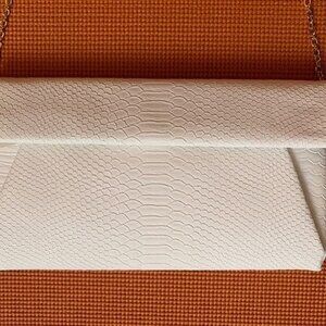 Sleek White purse clutch / crossbody